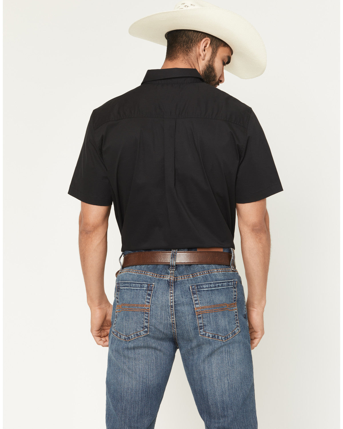 Men's Basic Twill Short Sleeve Button-Down Stretch Western | Cody James Clothing