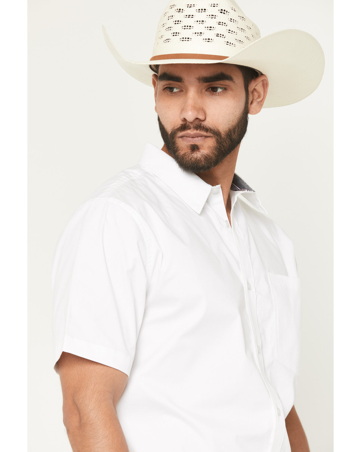 Men's Basic Twill Short Sleeve Button-Down Stretch Western | Cody James Clothing