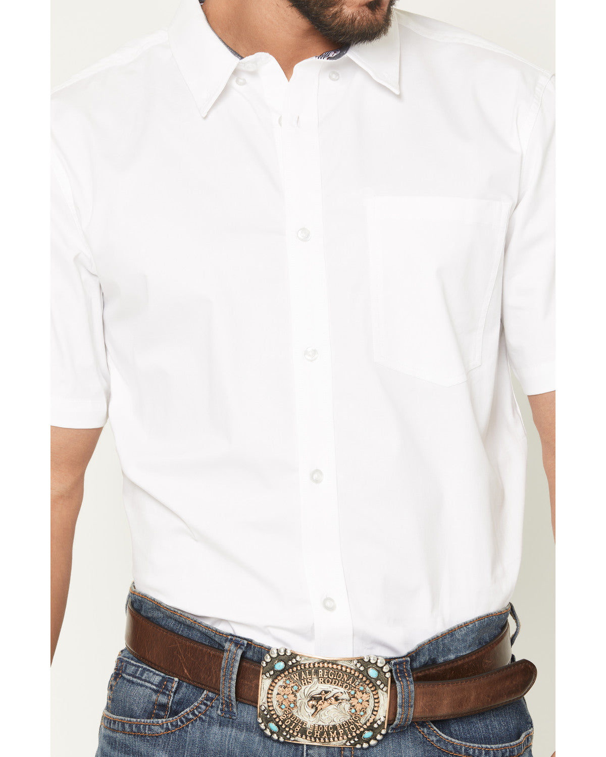 Men's Basic Twill Short Sleeve Button-Down Stretch Western | Cody James Clothing