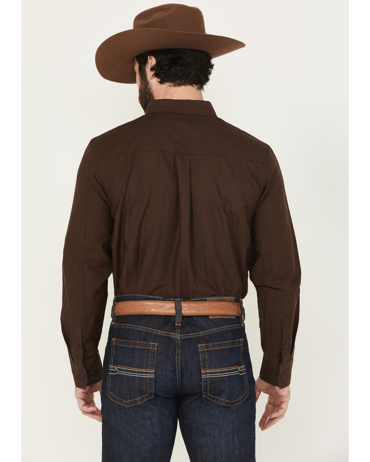 Men's Old West Tonal Striped Print Long Sleeve Button-Down | Cody James Clothing