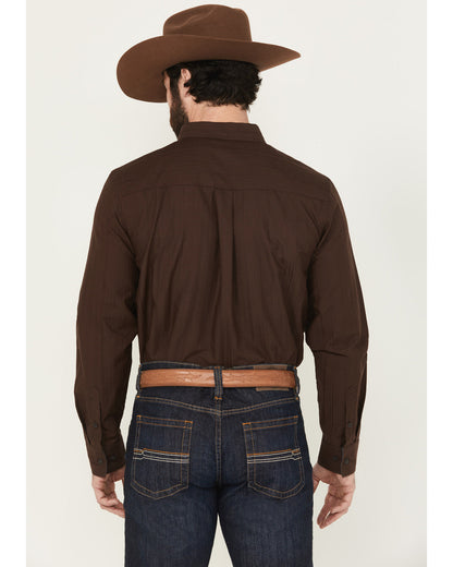 Men's Old West Tonal Striped Print Long Sleeve Button-Down | Cody James Clothing