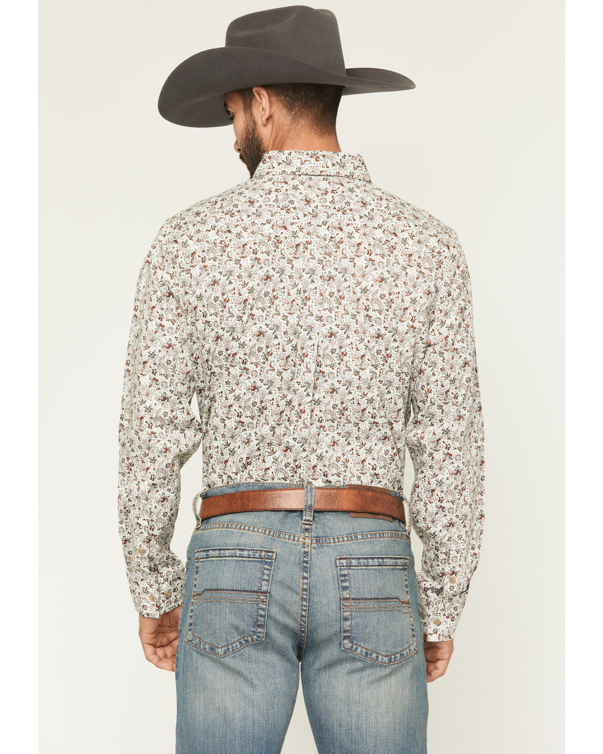 Men's Picher Floral Print Long Sleeve Button-Down Stretch W | Cody James Clothing