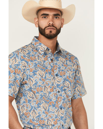 Men's Boise Paisley Print Short Sleeve Button-Down Stretch | Cody James Clothing|Sale