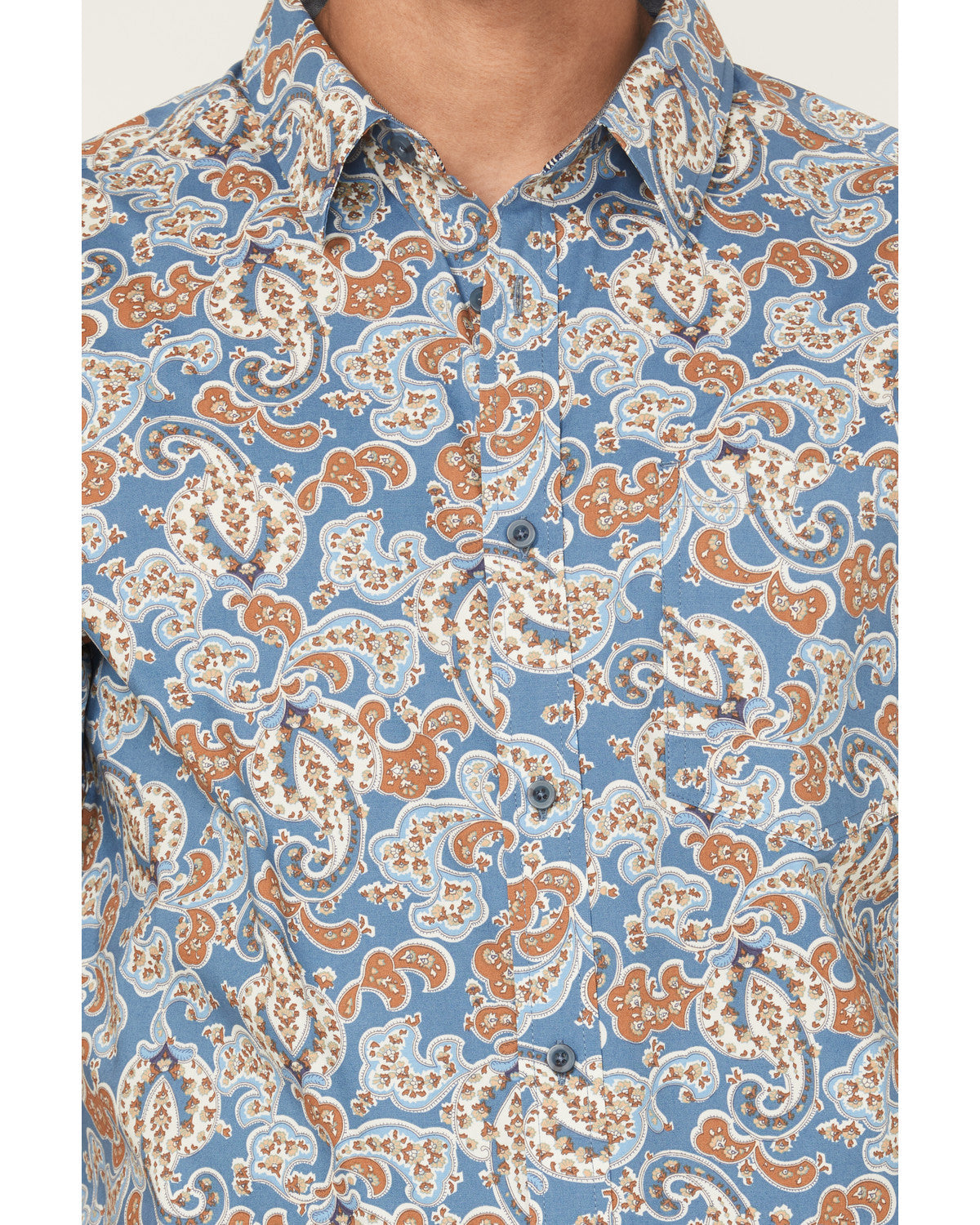 Men's Boise Paisley Print Short Sleeve Button-Down Stretch | Cody James Clothing|Sale
