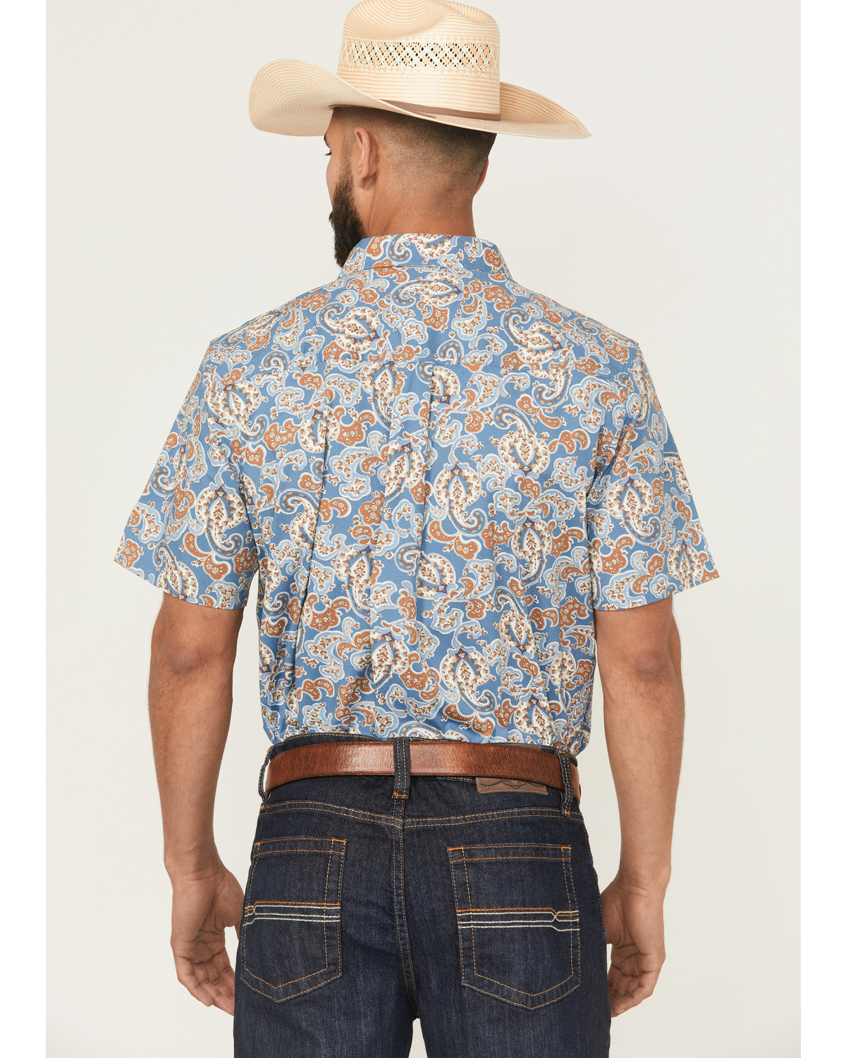 Men's Boise Paisley Print Short Sleeve Button-Down Stretch | Cody James Clothing|Sale