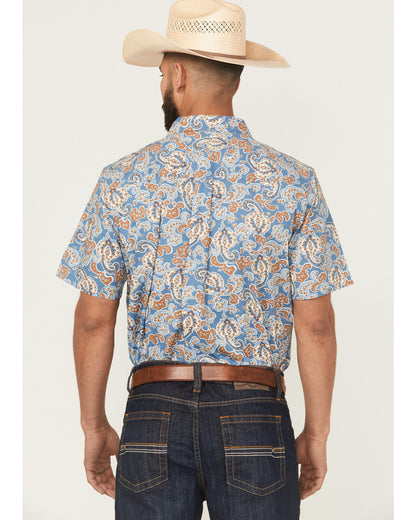 Men's Boise Paisley Print Short Sleeve Button-Down Stretch | Cody James Clothing|Sale