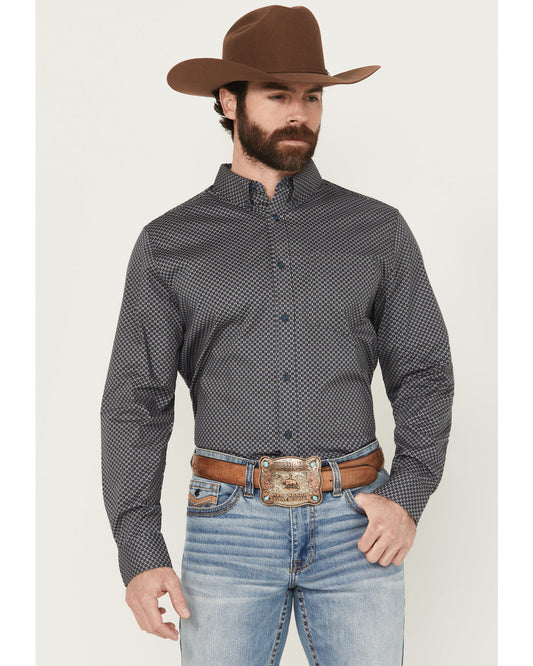 Men's San Juan Geo Print Long Sleeve Button-Down Stretch We | Cody James Clothing|Boys