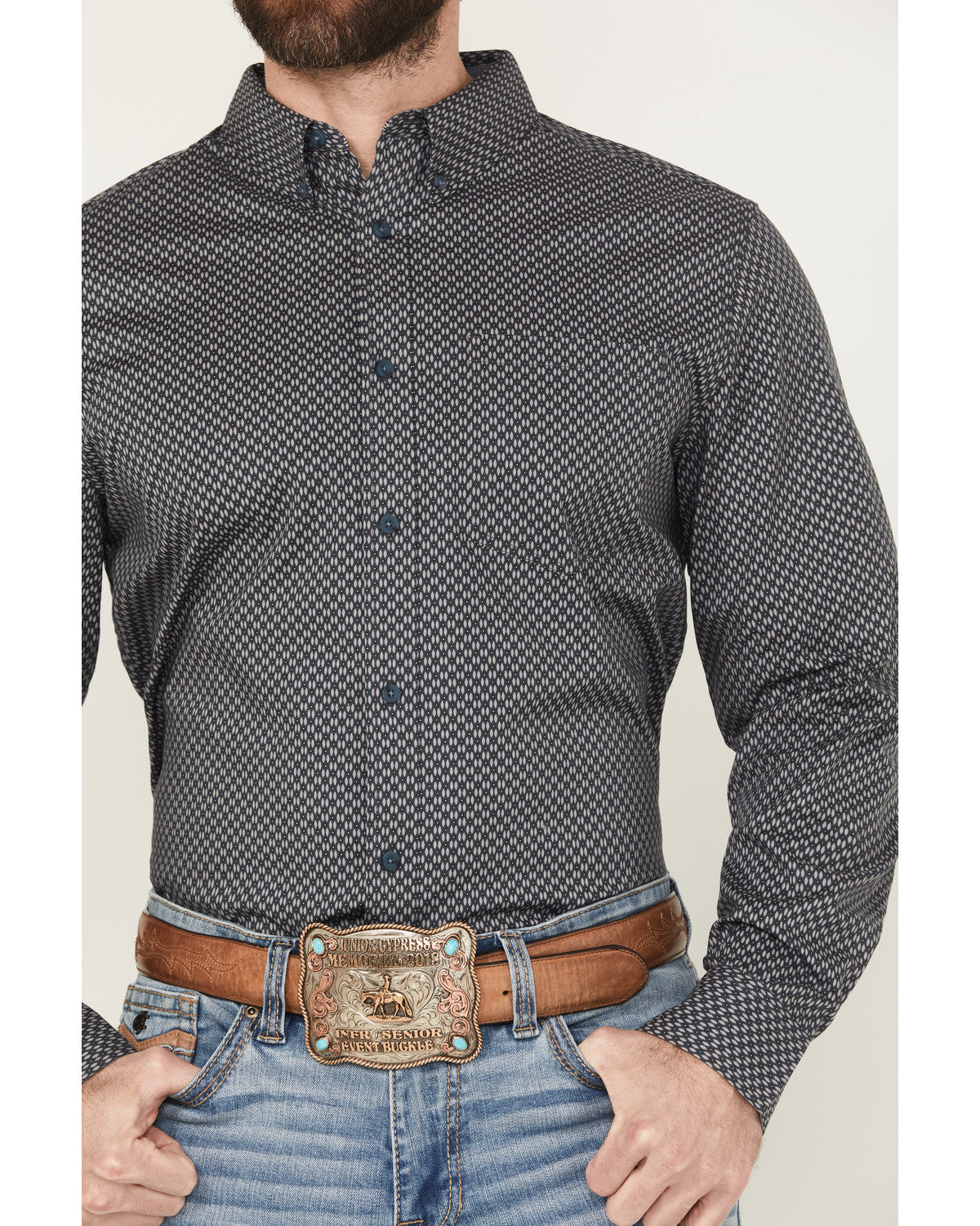 Men's San Juan Geo Print Long Sleeve Button-Down Stretch We | Cody James Clothing|Boys
