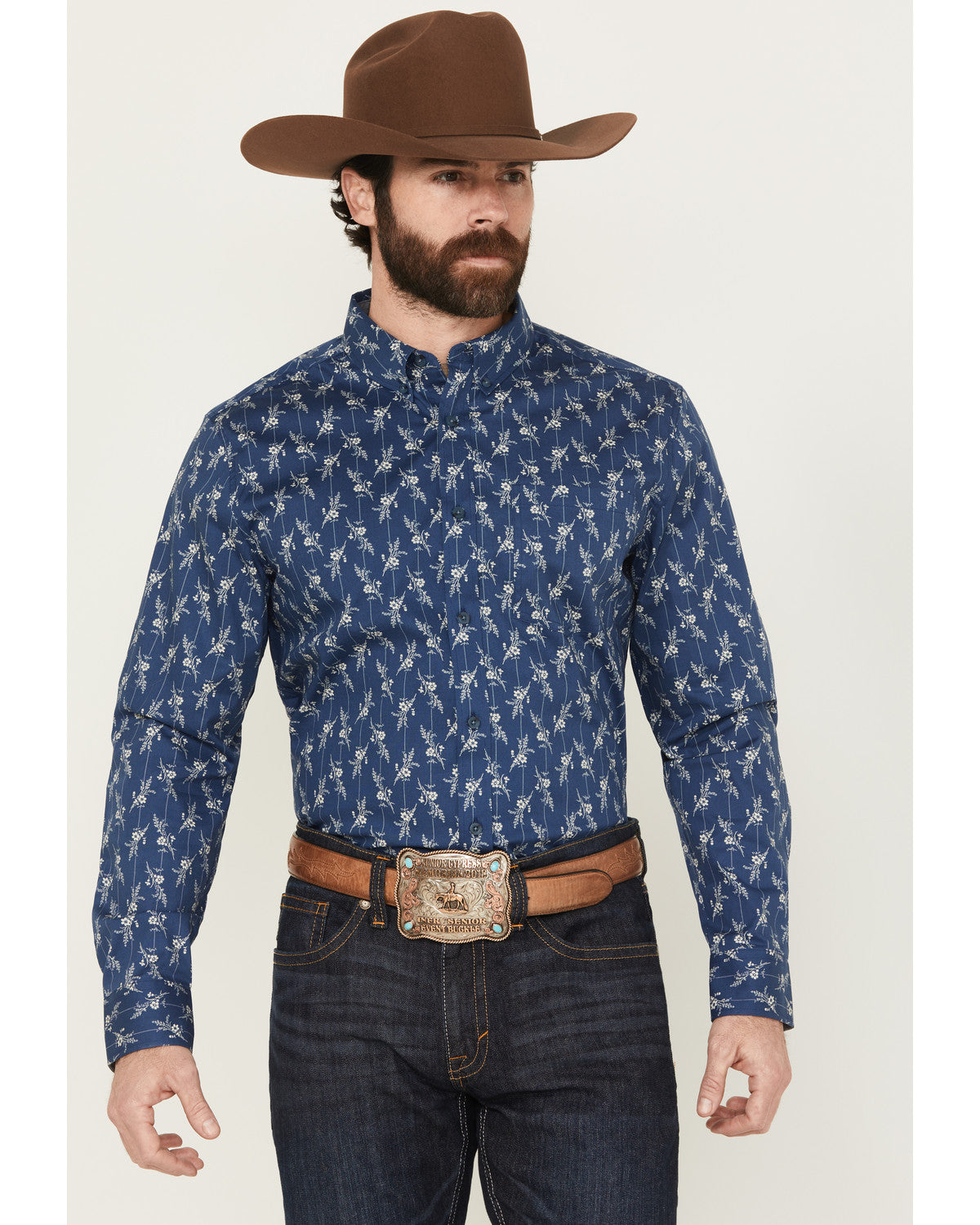 Men's Gila Grove Floral Striped Long Sleeve Button-Down Str | Cody James Clothing|Sale