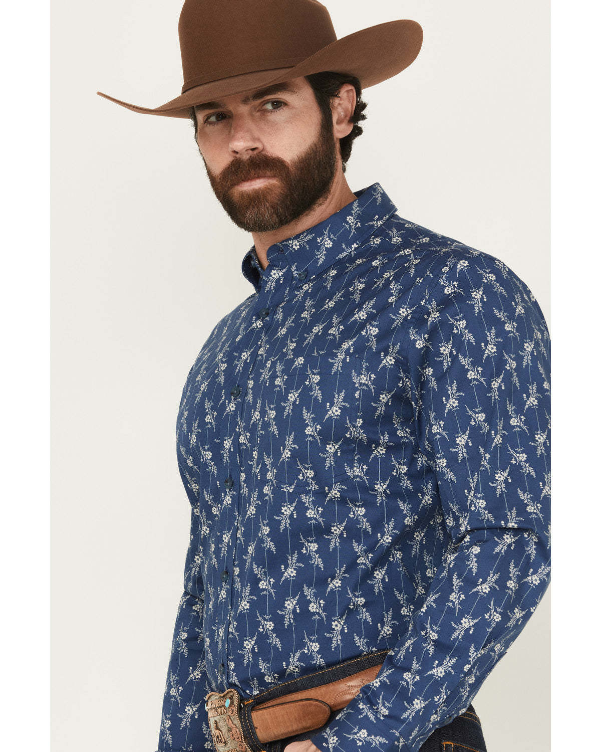 Men's Gila Grove Floral Striped Long Sleeve Button-Down Str | Cody James Clothing|Sale