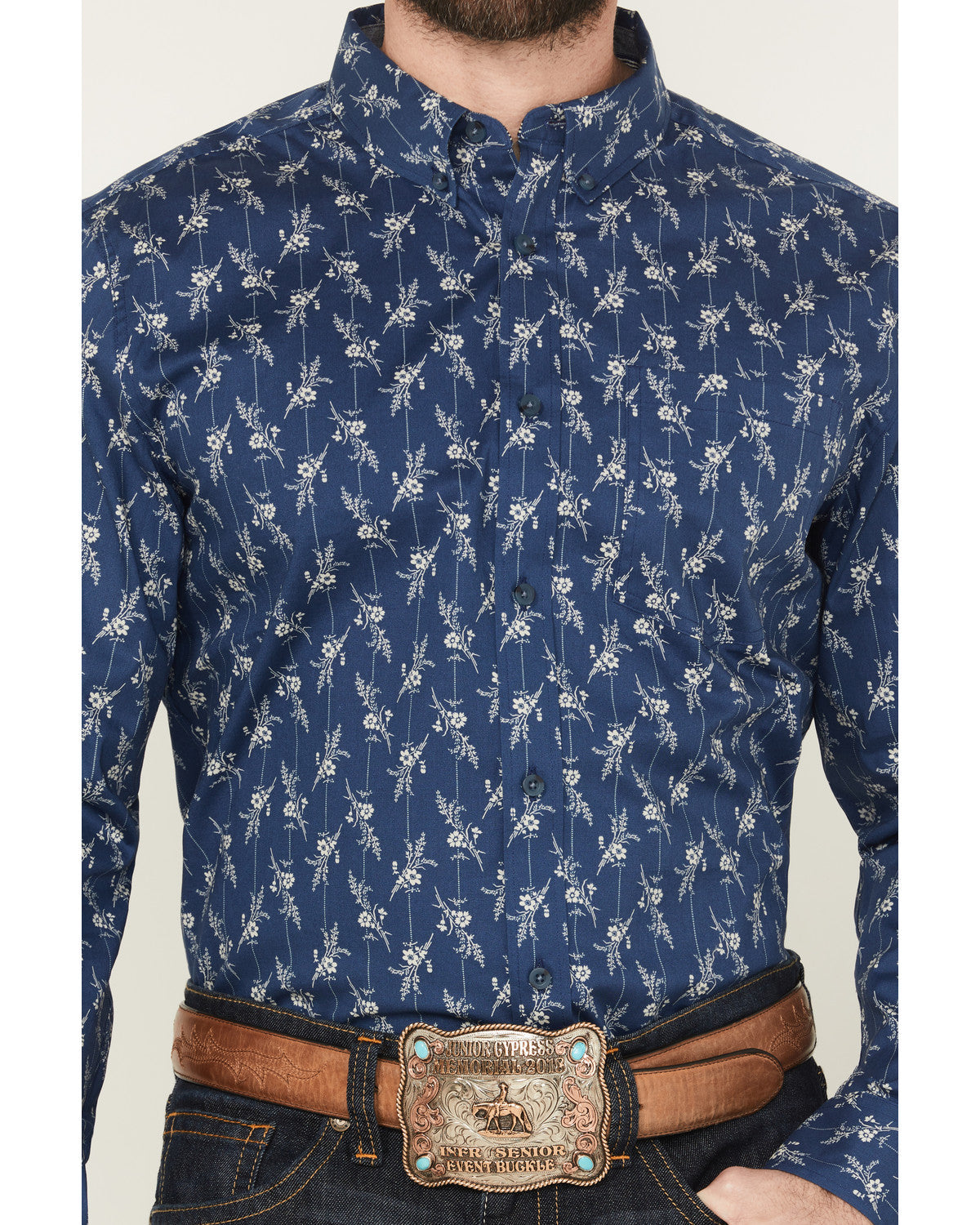 Men's Gila Grove Floral Striped Long Sleeve Button-Down Str | Cody James Clothing|Sale