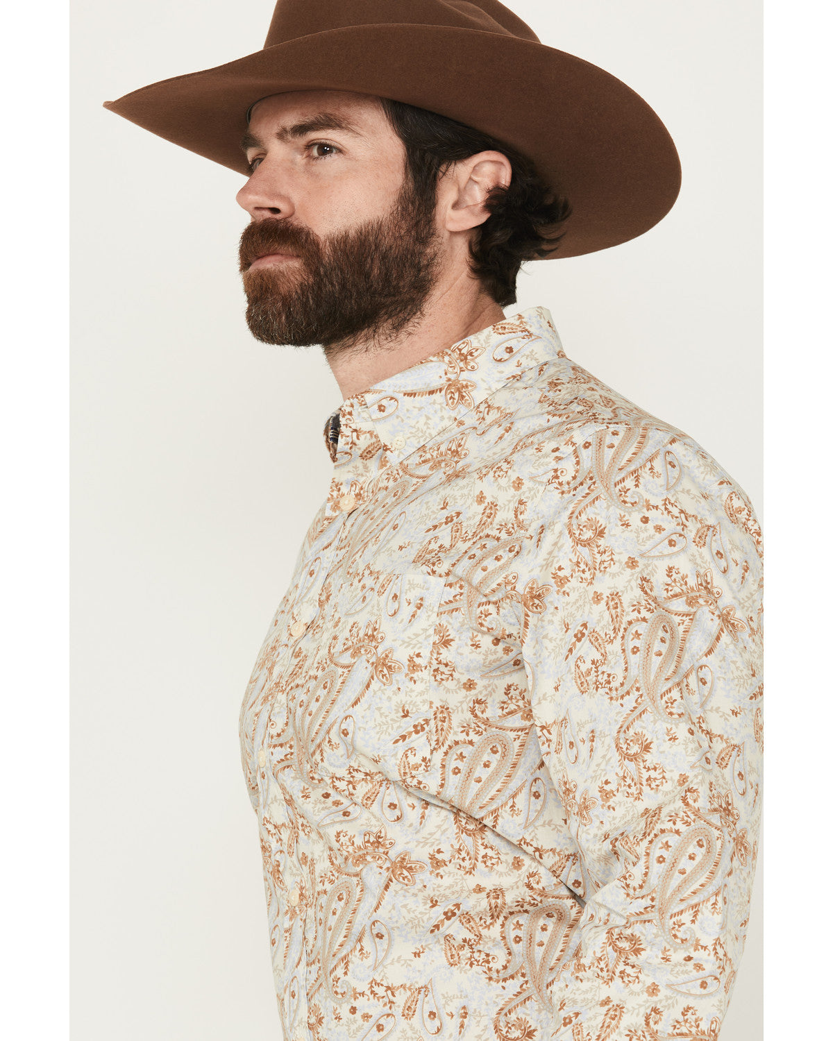 Men's Porter Floral Print Long Sleeve Button-Down Stretch W | Cody James Clothing
