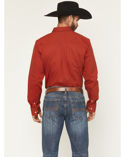 Men's Basic Twill Long Sleeve Button-Down Performance Weste | Cody James Clothing