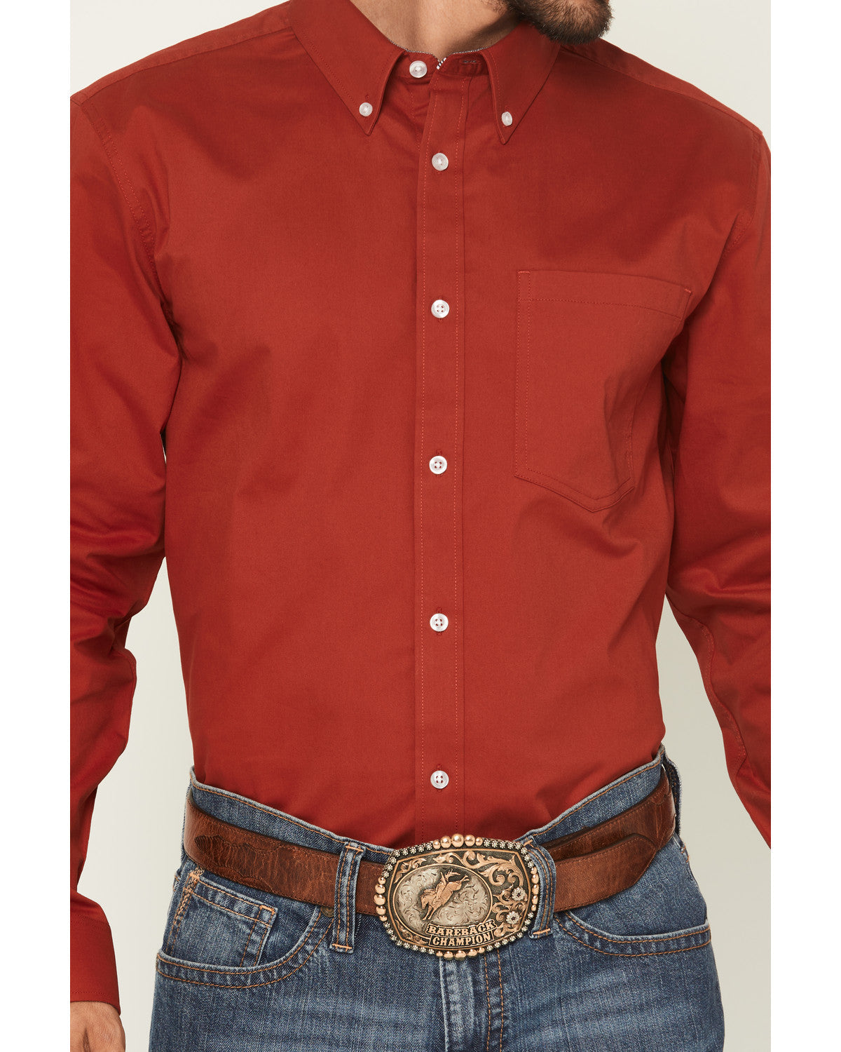 Men's Basic Twill Long Sleeve Button-Down Performance Weste | Cody James Clothing