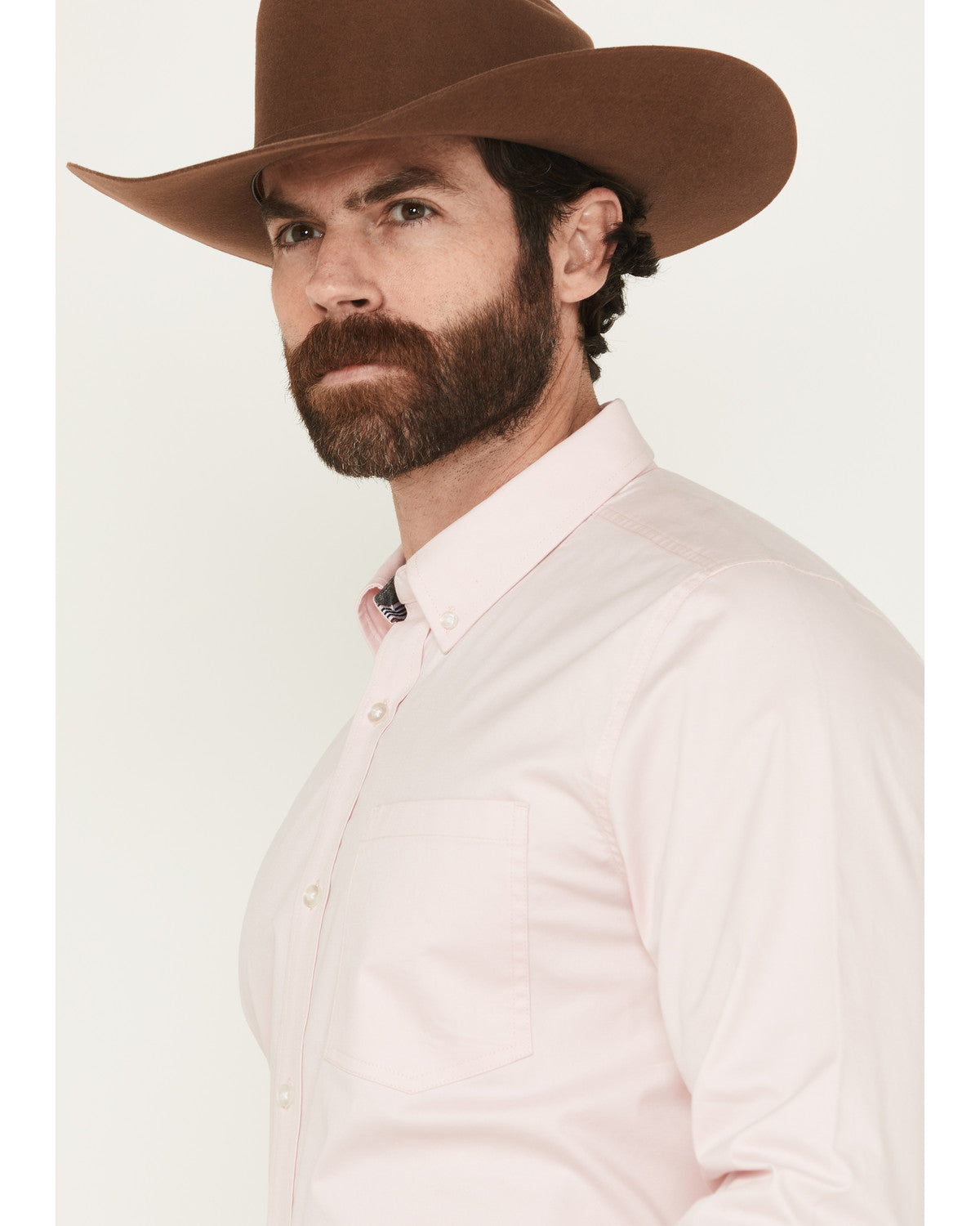 Men's Performance Twill Solid Long Sleeve Button-Down Stret | Cody James Clothing