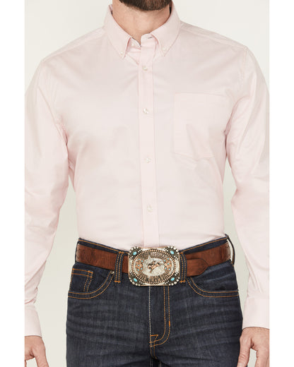 Men's Basic Twill Long Sleeve Button-Down Performance Weste | Cody James Clothing