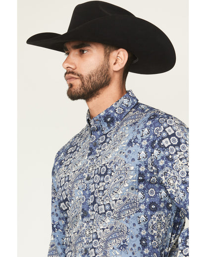 Men's Ride 'Em Cowboy Paisley Print Long Sleeve Button-Down | Cody James Clothing|Sale