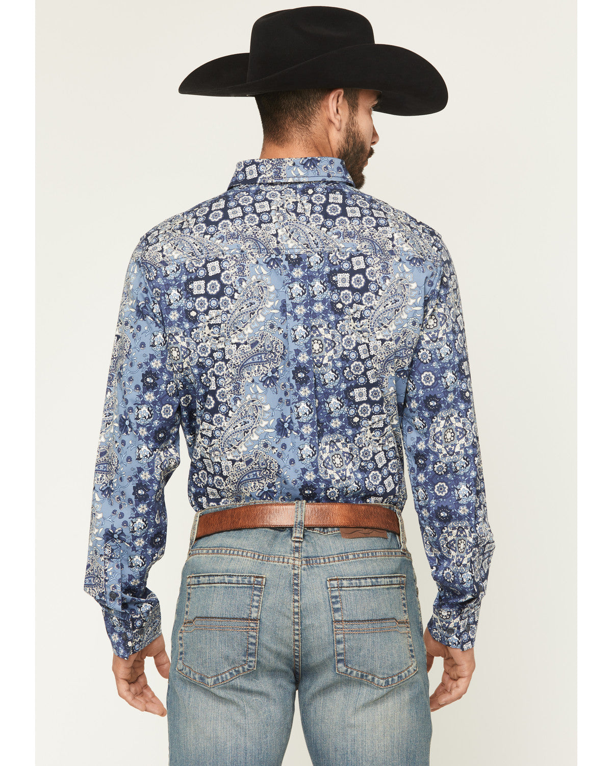Men's Ride 'Em Cowboy Paisley Print Long Sleeve Button-Down | Cody James Clothing|Sale