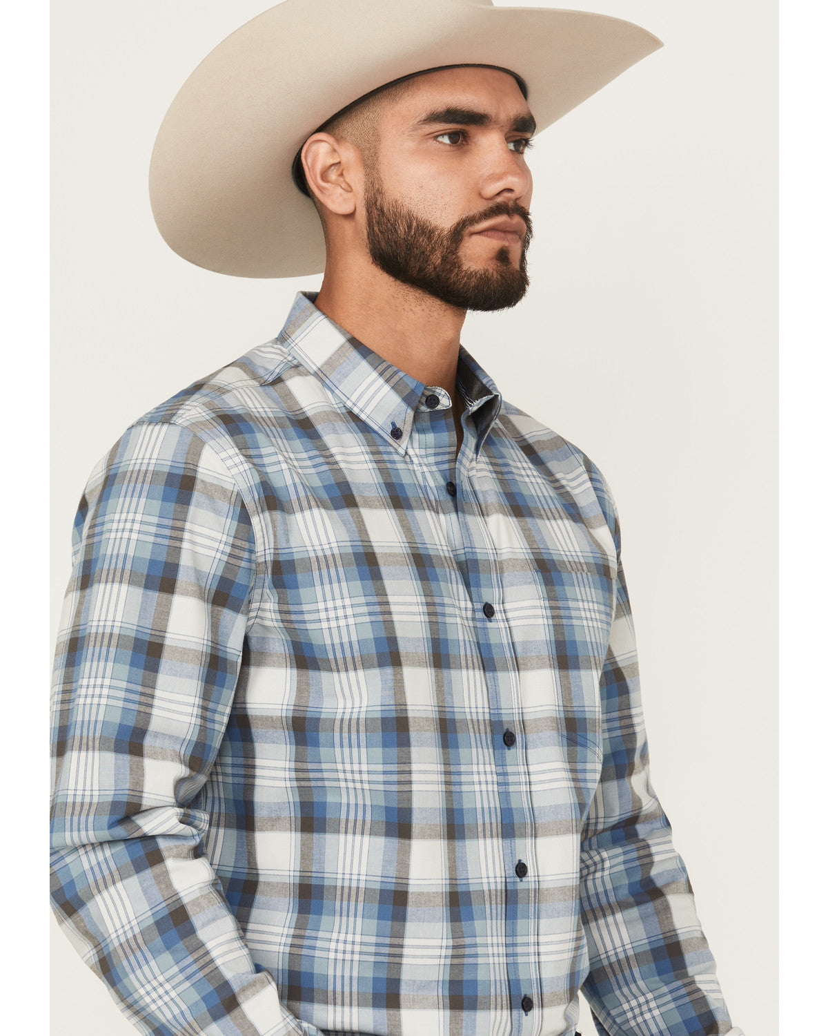 Men's Howdy Duty Plaid Print Long Sleeve Button-Down Wester | Cody James Clothing