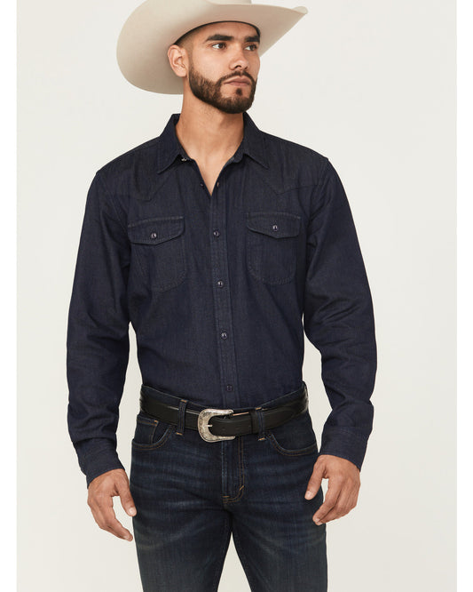 Black 1978® Men's Mamba Dark Wash Denim Long Sleeve Button- | Cody James Clothing|Sale