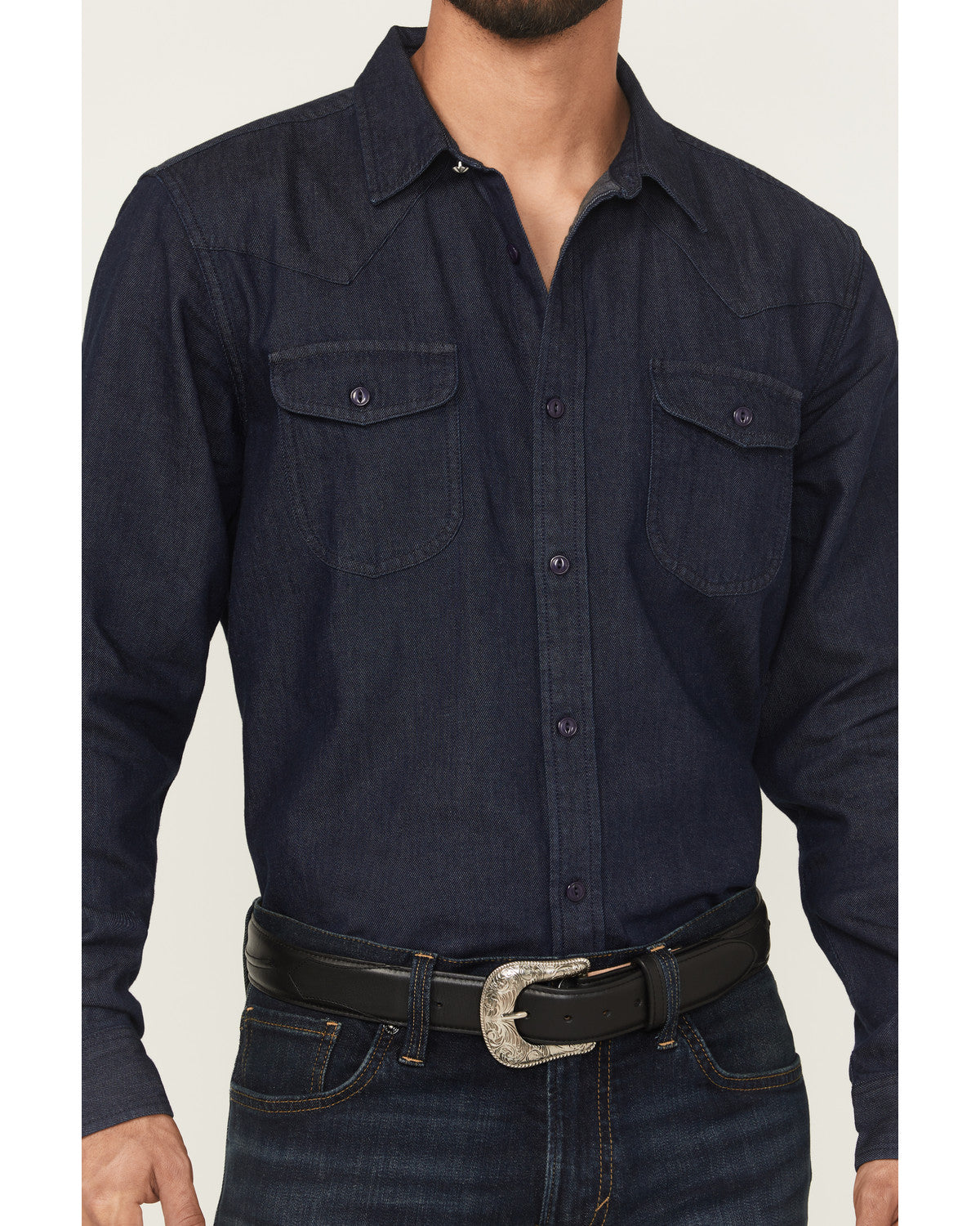 Black 1978® Men's Mamba Dark Wash Denim Long Sleeve Button- | Cody James Clothing|Sale