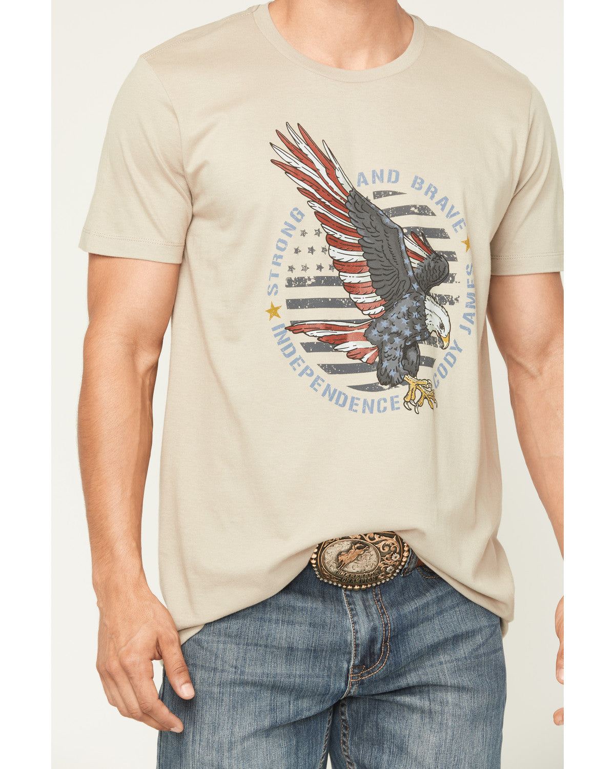 Men's Strong And Brave Short Sleeve Graphic T-Shirt | Cody James Clothing|Boys|Sale