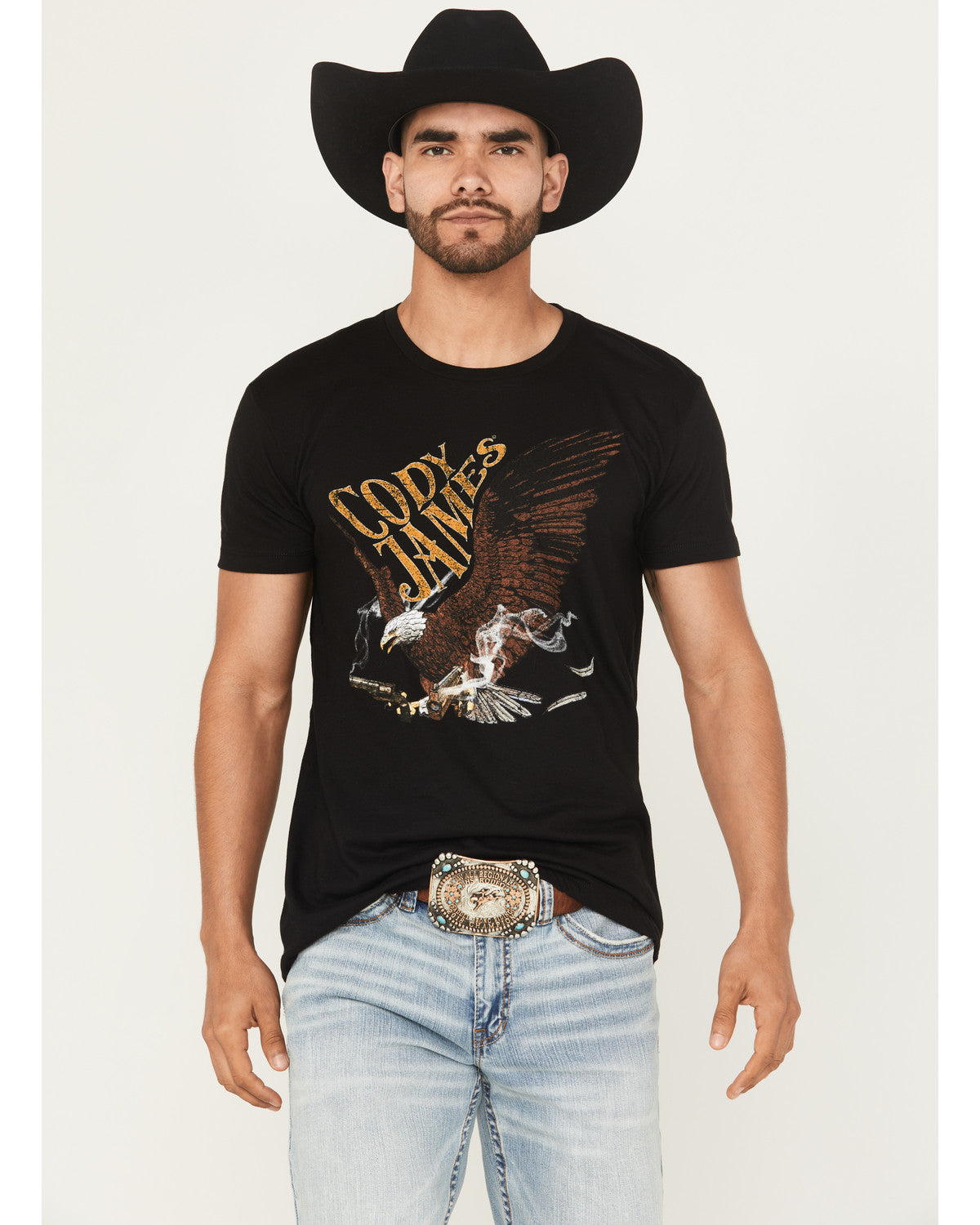 Men's Guns Blazin Short Sleeve Graphic T-Shirt | Cody James Clothing