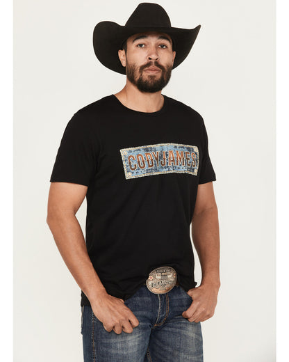 Men's Denim Patch Logo Short Sleeve Graphic Tee | Cody James Clothing|Sale