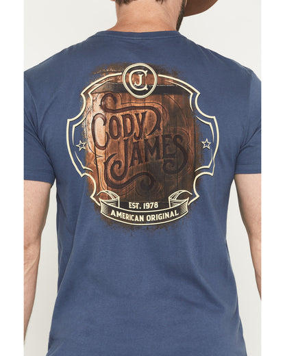 Men's Whiskey Barrel Logo Short Sleeve Graphic T-Shirt | Cody James Clothing