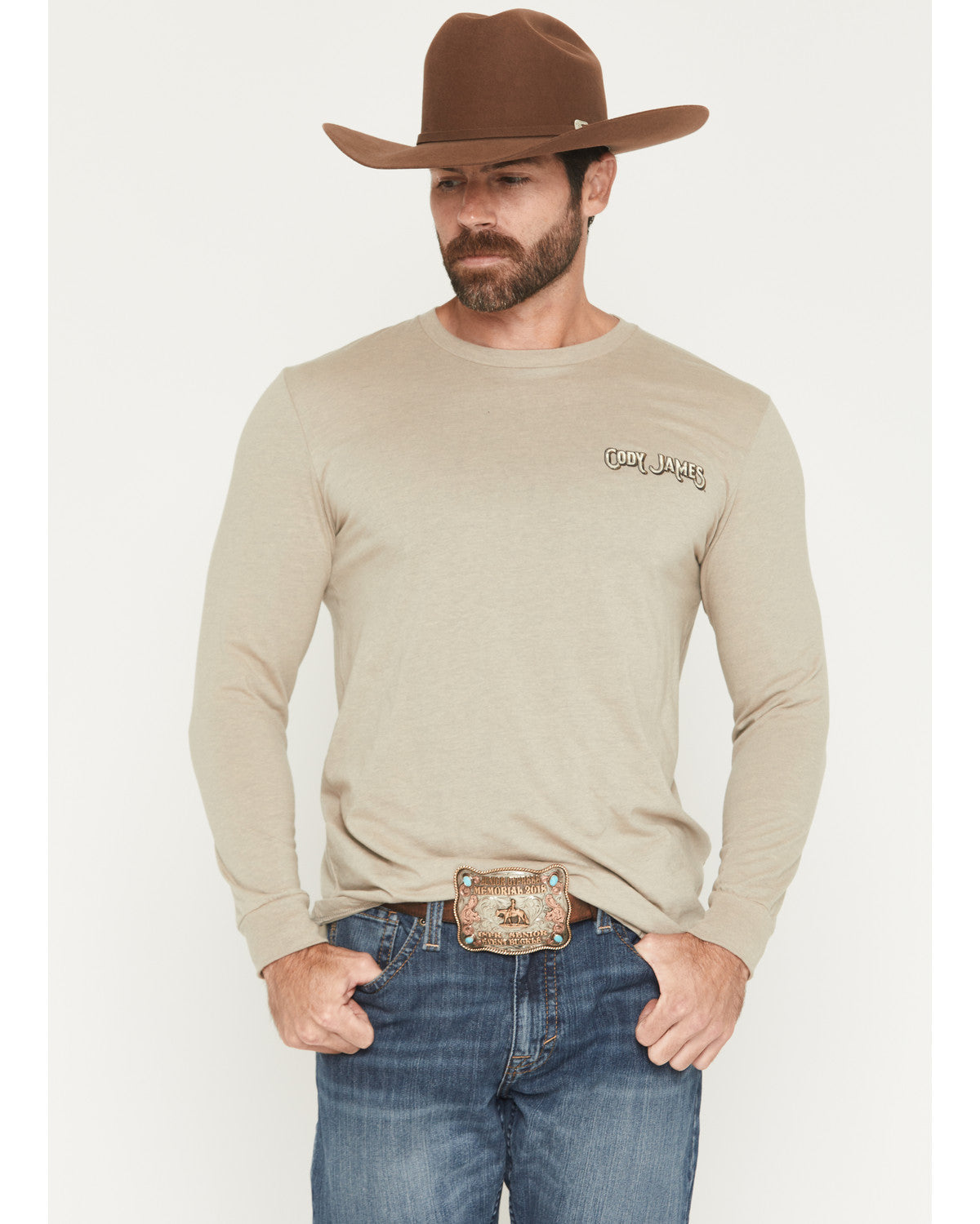 Men's Cowboy Sunset Long Sleeve Graphic T-Shirt | Cody James Clothing