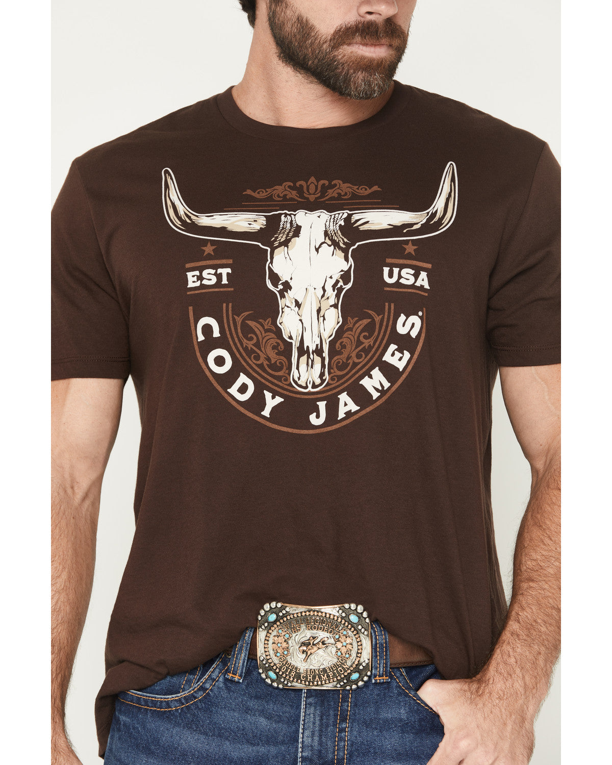 Men's USA Steerehead Short Sleeve Graphic T-Shirt | Cody James Clothing|Sale