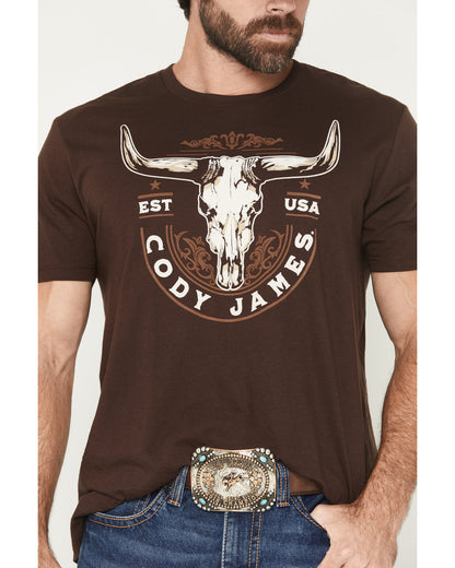 Men's USA Steerehead Short Sleeve Graphic T-Shirt | Cody James Clothing|Sale