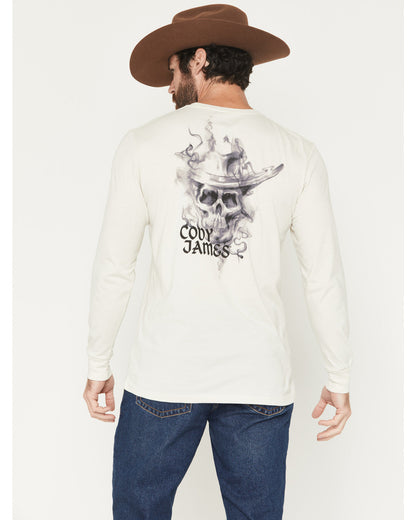 Men's Smoke Skeleton Long Sleeve Graphic T-Shirt | Cody James Clothing