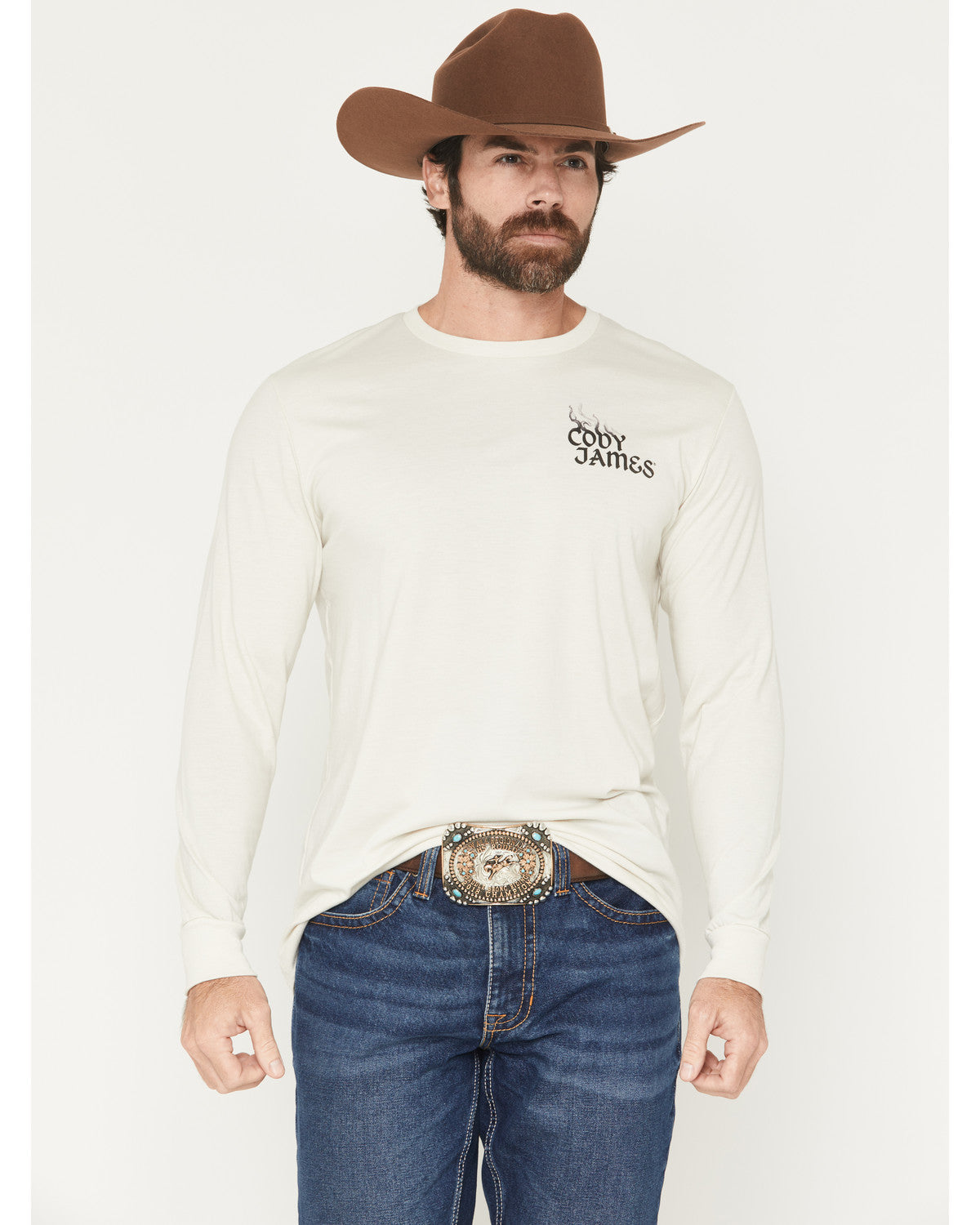 Men's Smoke Skeleton Long Sleeve Graphic T-Shirt | Cody James Clothing