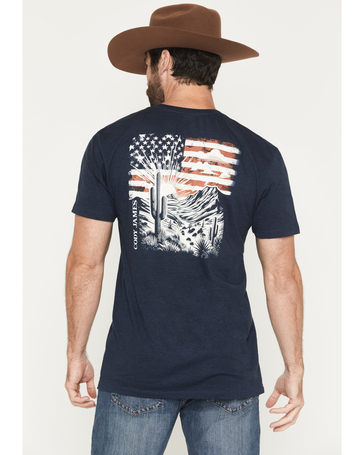 Men's Desert Flag Patriotic Short Sleeve Graphic T-Shirt | Cody James Clothing
