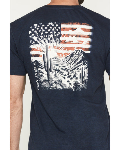 Men's Desert Flag Patriotic Short Sleeve Graphic T-Shirt | Cody James Clothing