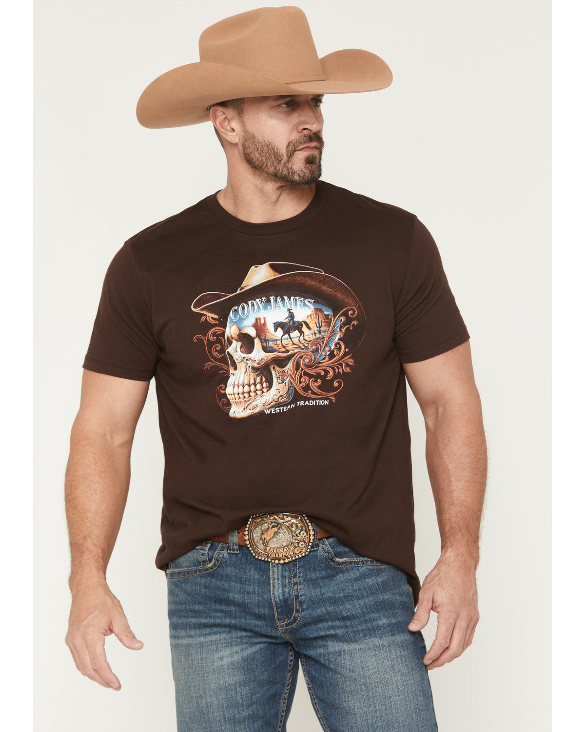 Men's Scenic Skull Head Short Sleeve Graphic T-Shirt | Cody James Clothing