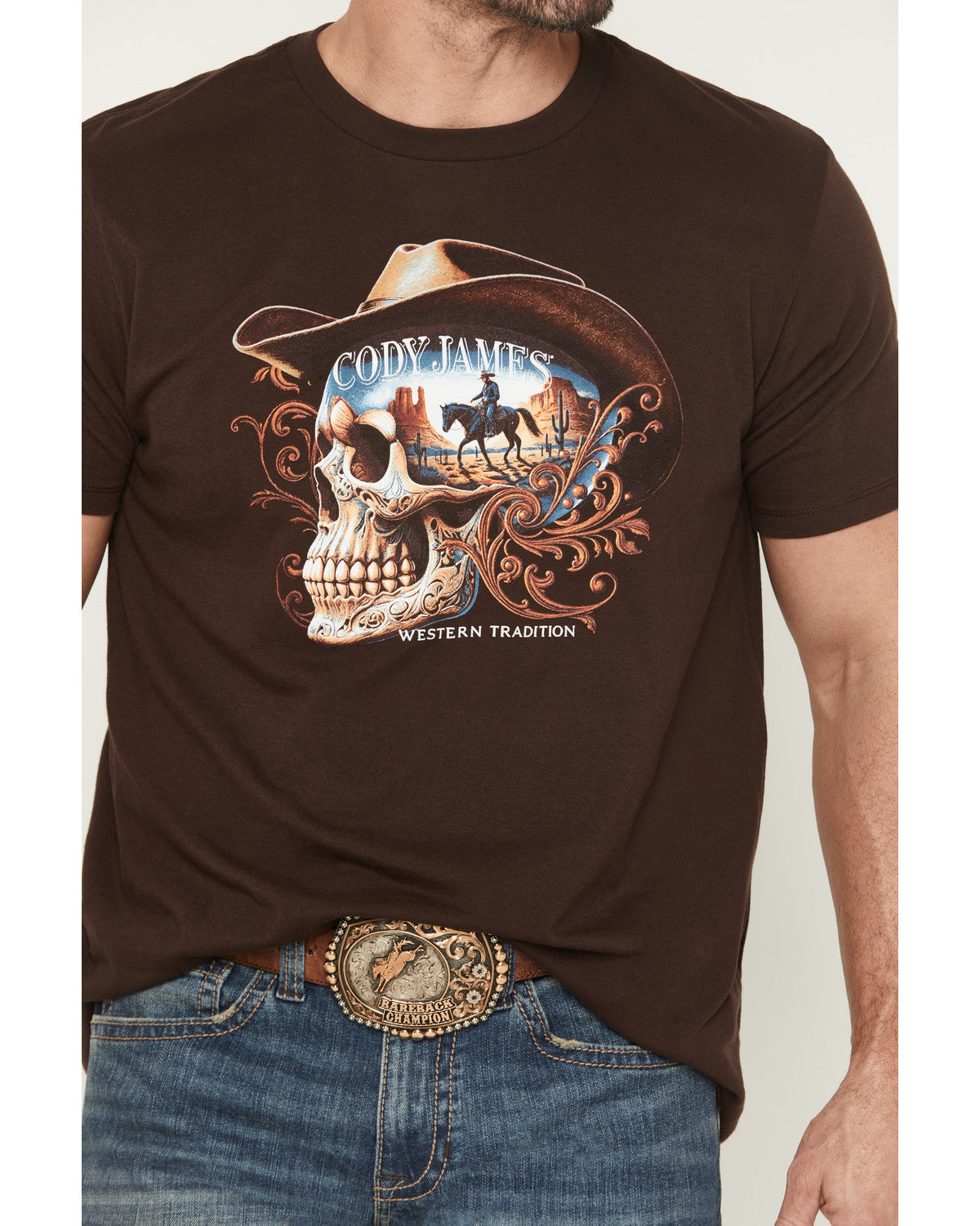 Men's Scenic Skull Head Short Sleeve Graphic T-Shirt | Cody James Clothing