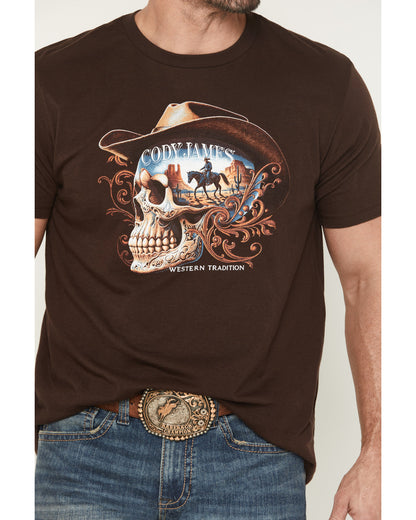 Men's Scenic Skull Head Short Sleeve Graphic T-Shirt | Cody James Clothing