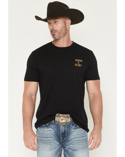 Men's Honor and Glory Eagle Embroidered Short Sleeve Graphi | Cody James Clothing