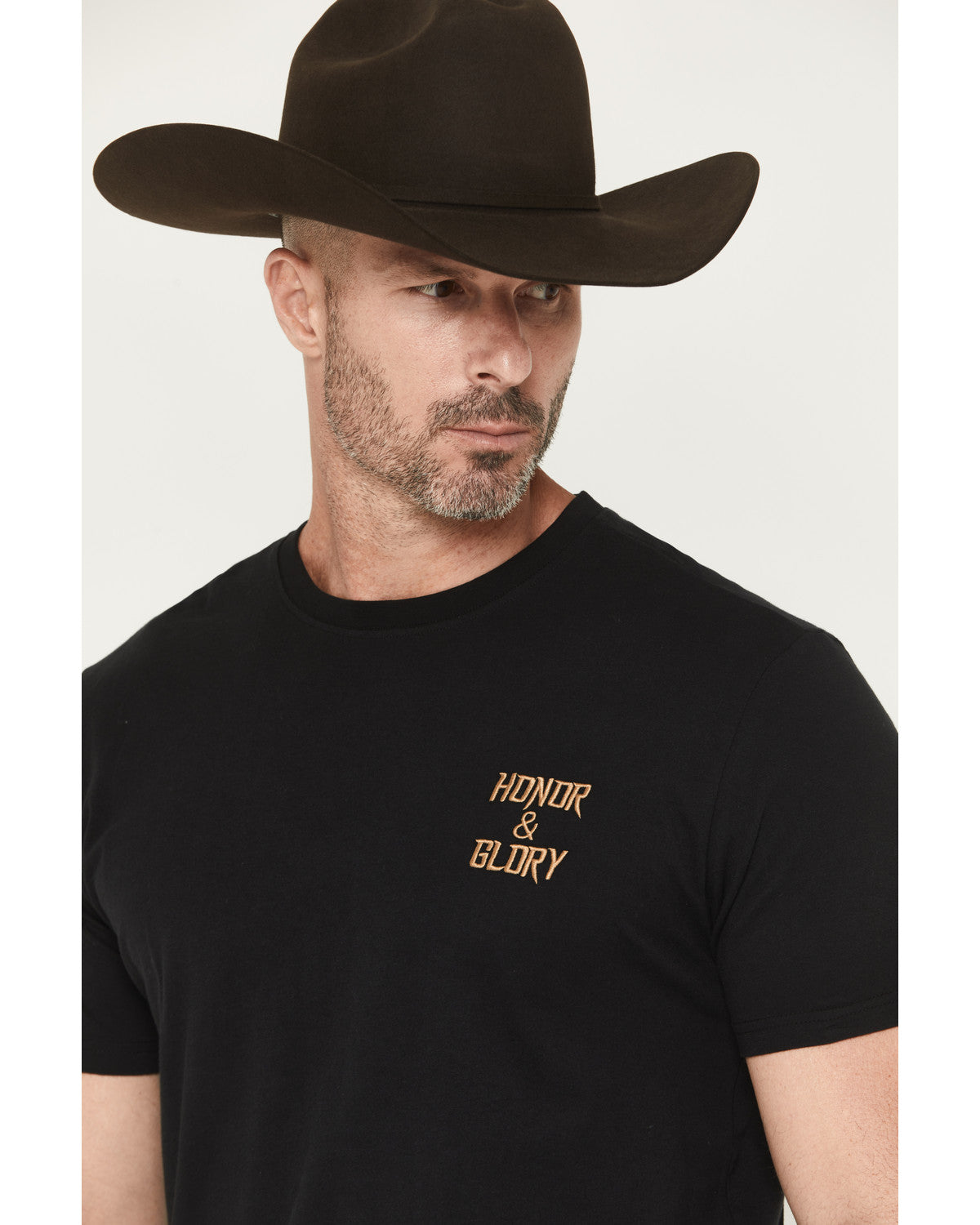 Men's Honor and Glory Eagle Embroidered Short Sleeve Graphi | Cody James Clothing