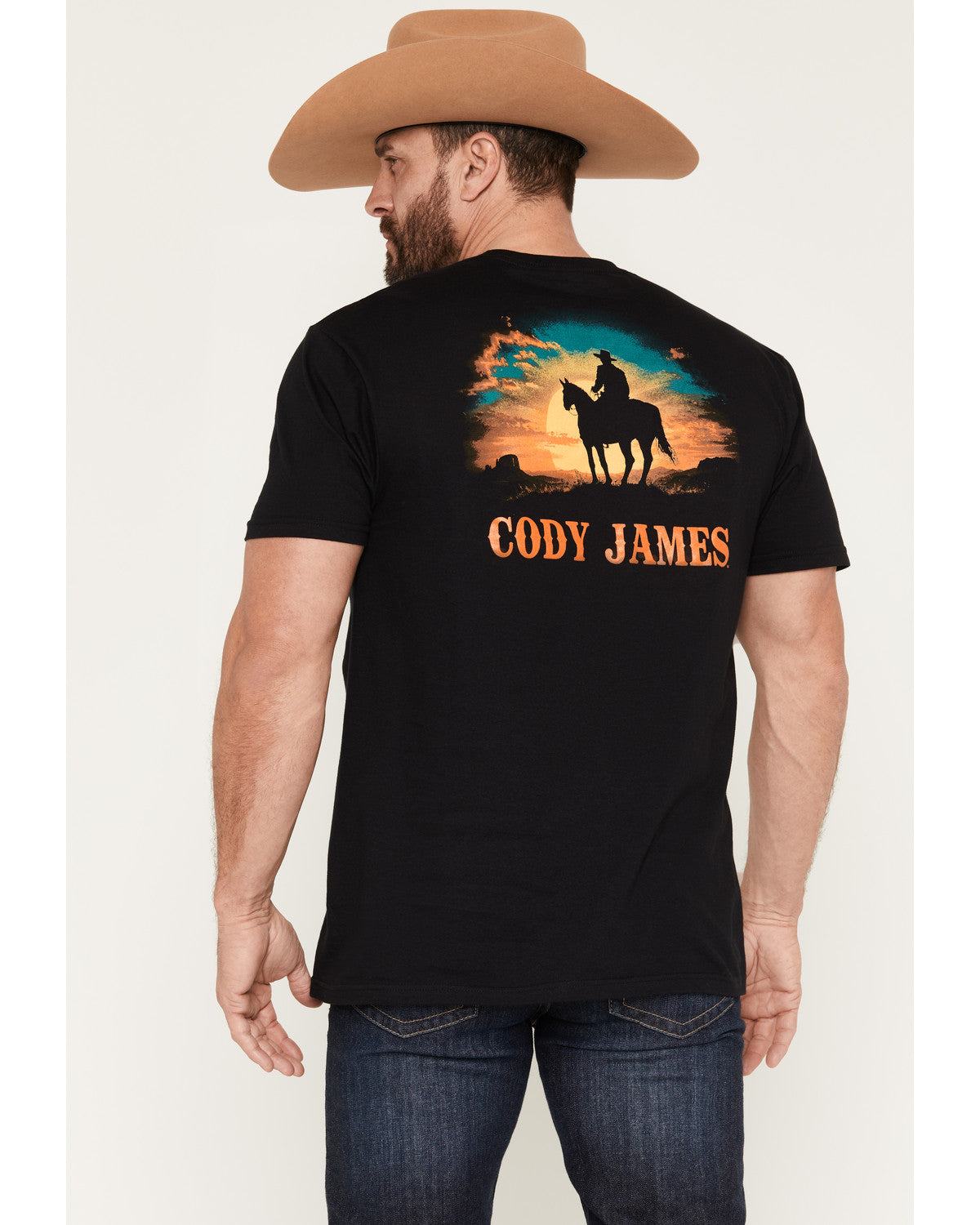 Men's Sunset Rider Short Sleeve Graphic T-Shirt | Cody James Clothing
