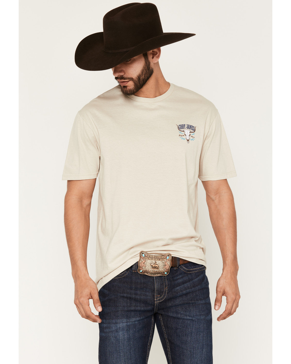 Men's Grab The Horns Short Sleeve Graphic T-Shirt | Cody James Clothing