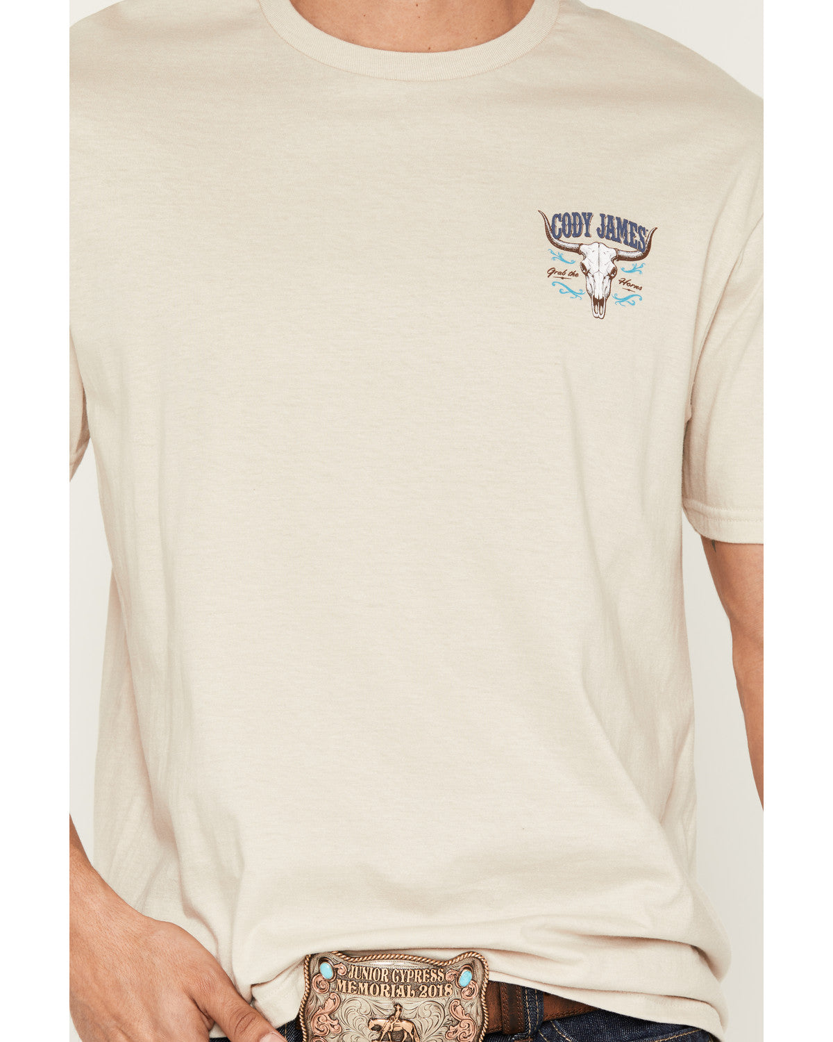 Men's Grab The Horns Short Sleeve Graphic T-Shirt | Cody James Clothing