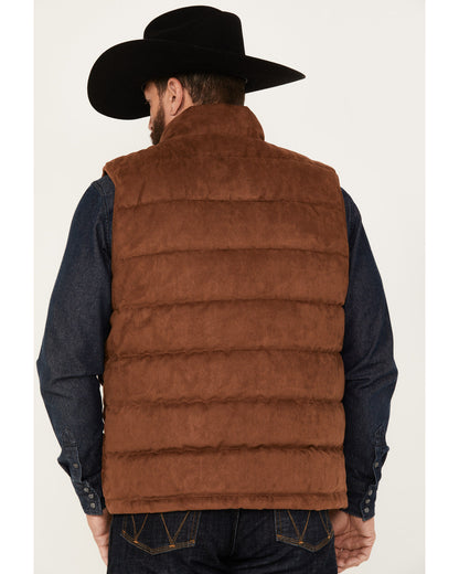 Men's Faux Suede Puffer Vest | Cody James Clothing