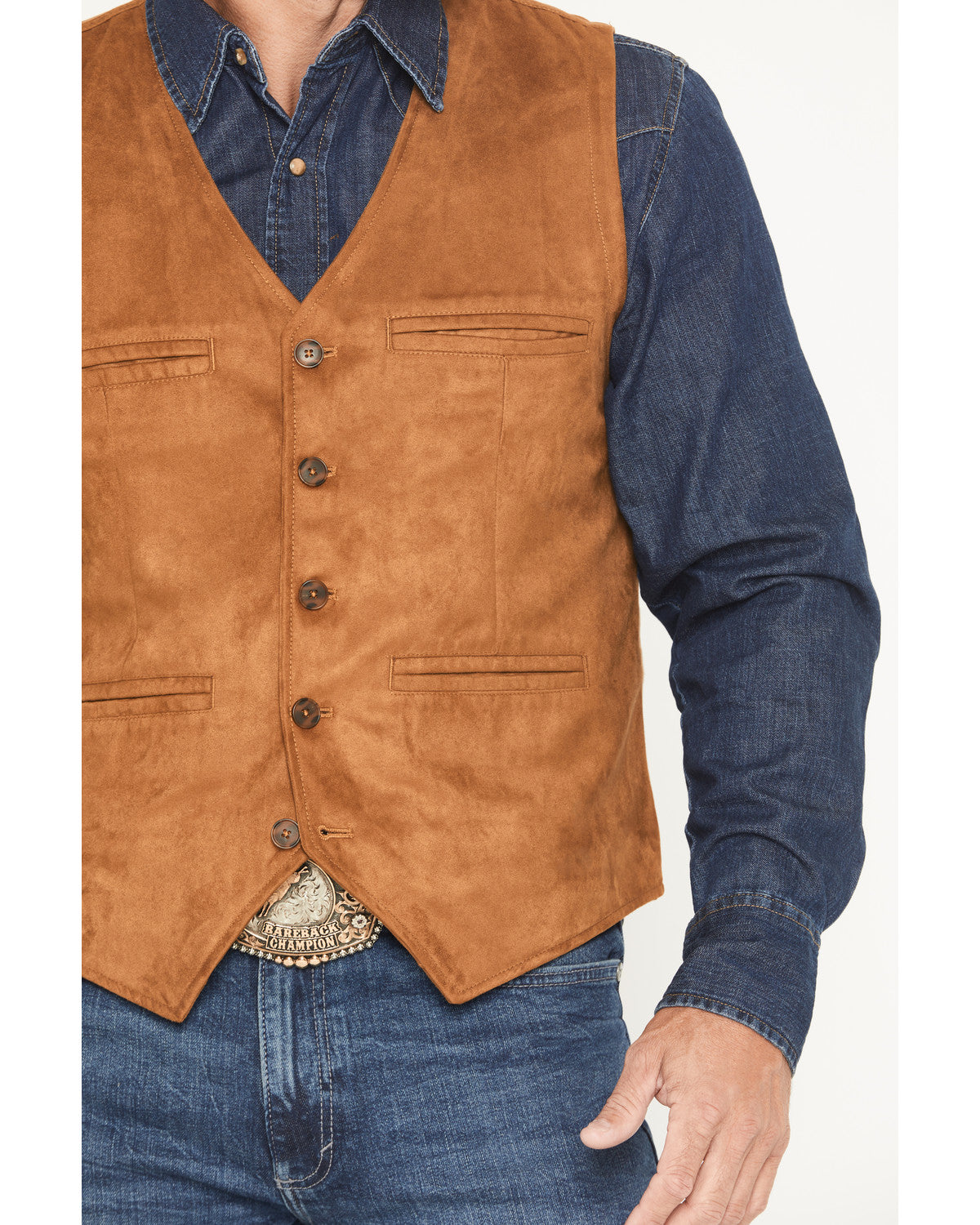 Men's Howard Faux Suede Button-Down Vest | Cody James Clothing