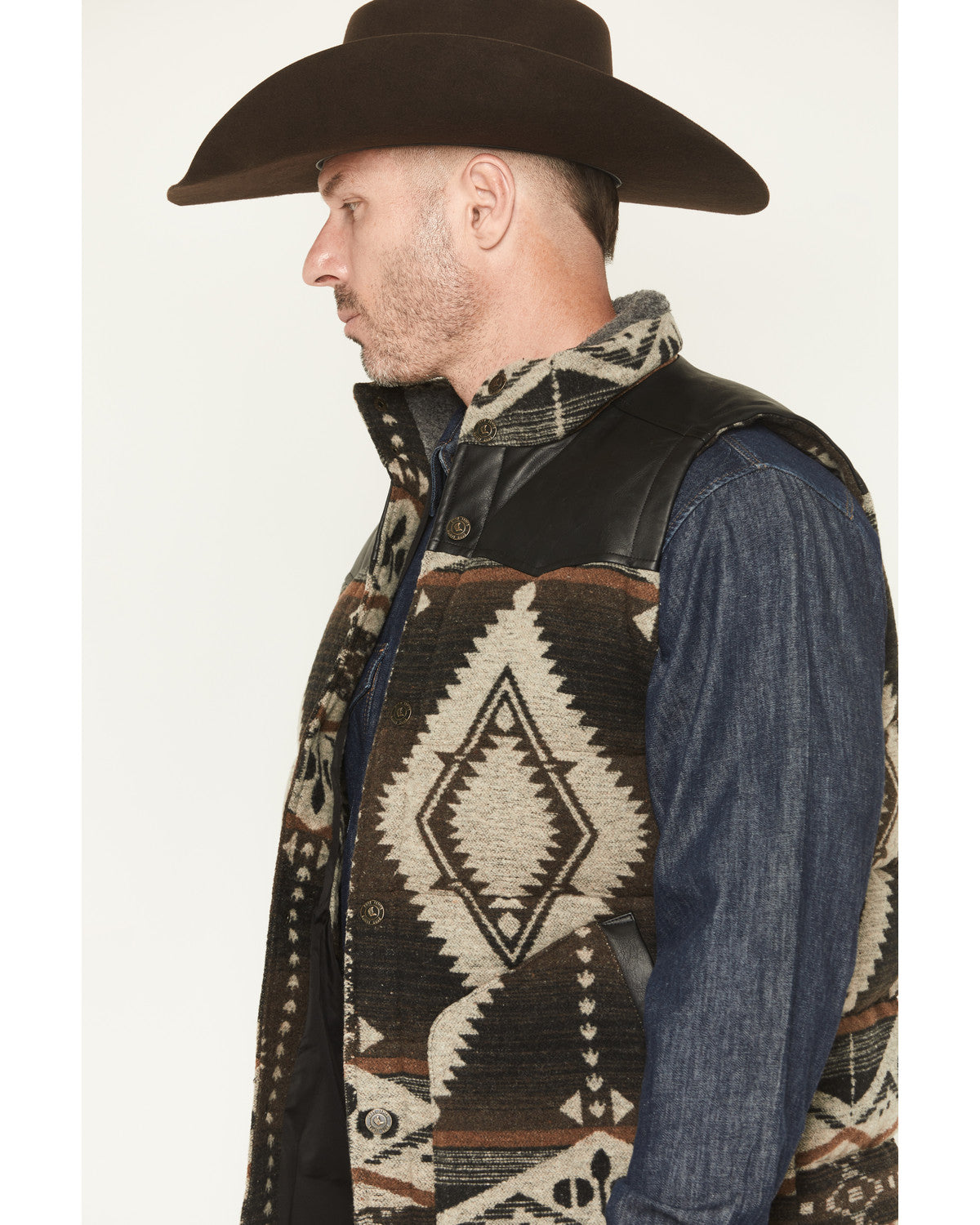 Men's Southwestern Print Flannel Insulated Vest | Cody James Clothing|Boys|Sale