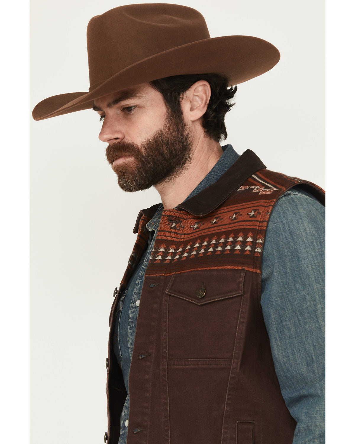 Men's Iroquois Southwestern Trucker Vest | Cody James Clothing|Sale