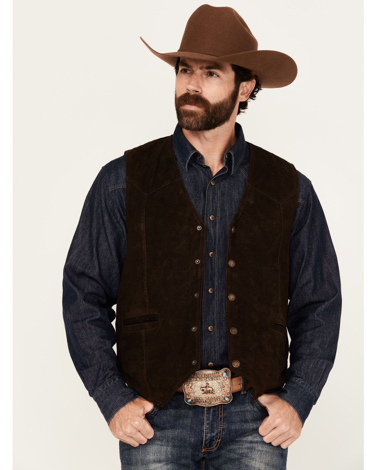 Men's Angus 2.0 Suede Snap Vest | Cody James Clothing