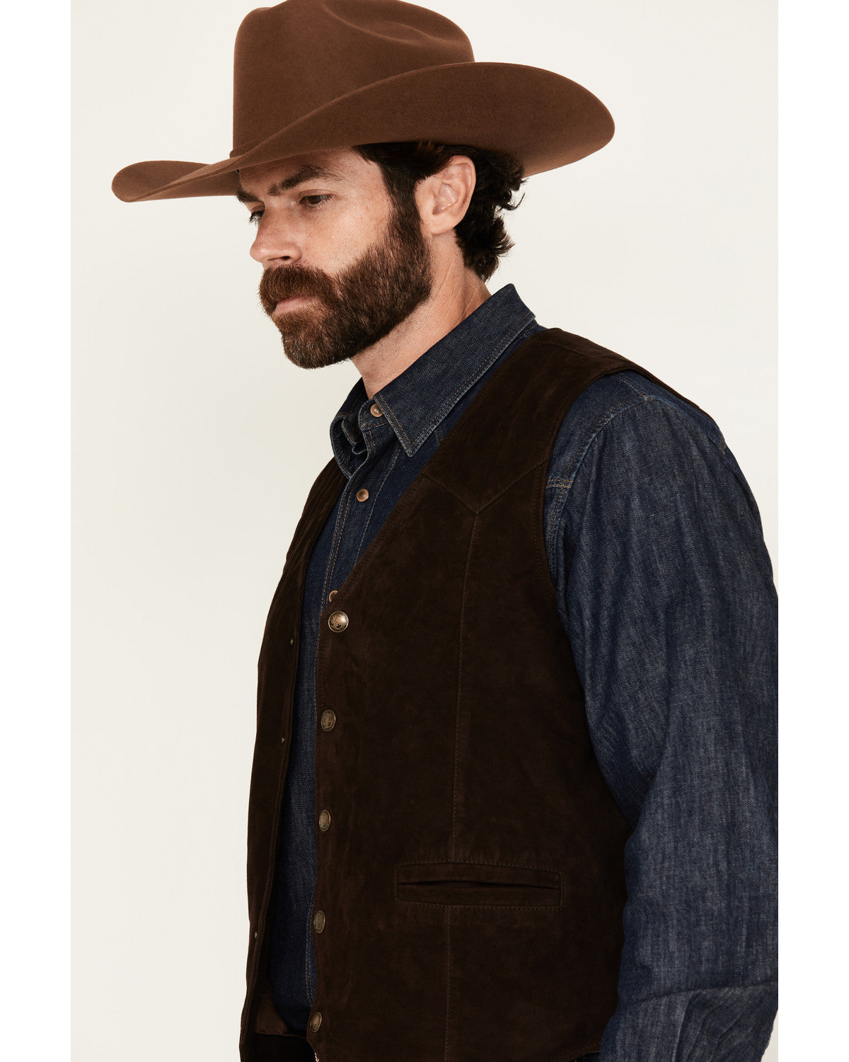 Men's Angus 2.0 Suede Snap Vest | Cody James Clothing